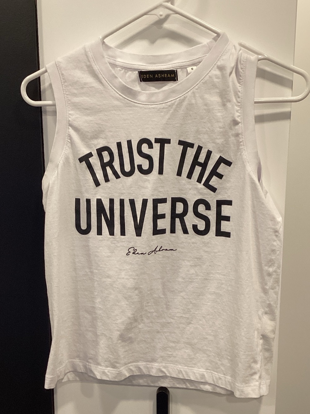 White "Trust The Universe" Graphic Tank